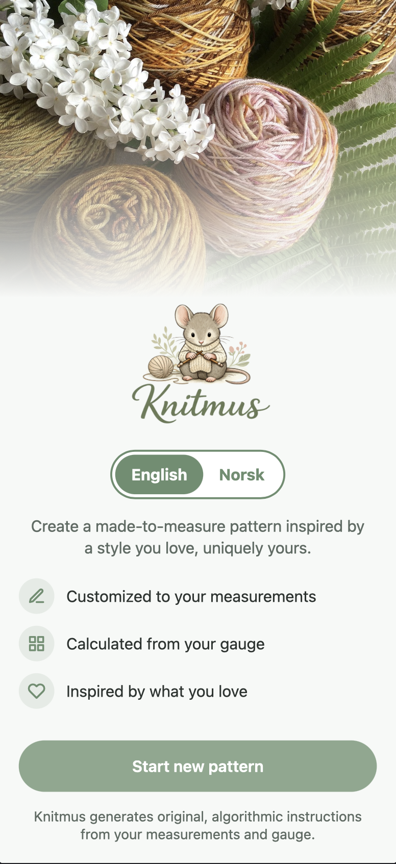 Knitmus app preview